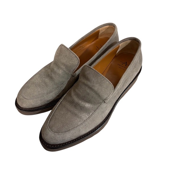 Aquatalia Kelsey Weatherproof Loafer Grey Shine Size 7.5 - Picture 6 of 10